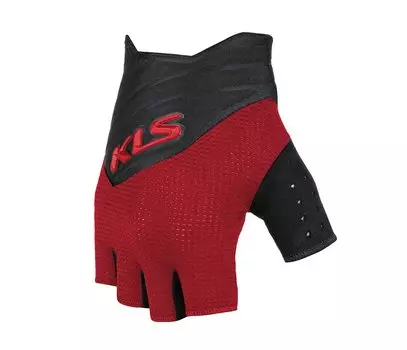 Перчатки велосипедные KLS Cutout short, короткий палец, red,