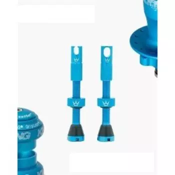 Ниппель бескамерный Peaty's Chris King, MK2, Tubeless Valves, 42 мм, 2 штуки, turquoise, PTV2-42-TRQ-12