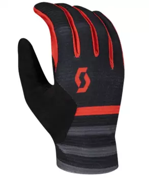 Перчатки велосипедные SCOTT RC Team, длинный палец, black/fiery red, ES270122-3176