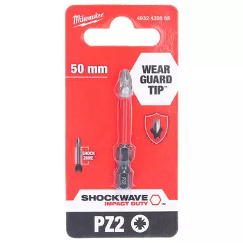 Бита Milwaukee SHOCKWAVE PZ2x50мм (865)