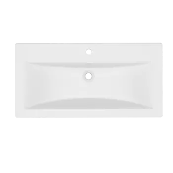 Раковина из литьевого мрамора Paola Mario 900 90 см белая глянцевая