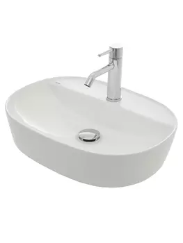 Раковина накладная AQUAme 51 см AQM5002 белая глянцевая