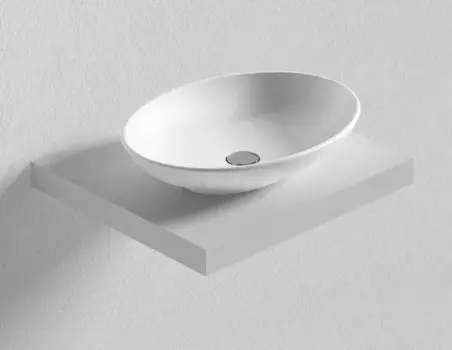 Раковина накладная Bien HARMONY HRLG05901FD0W5000 59х47
