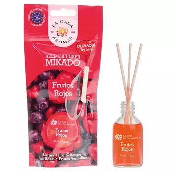 LА CASA DE LOS AROMAS Жидкий ароматизатор для воздуха с палочками MIKADO. «Красные фрукты» 30.0