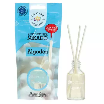 LА CASA DE LOS AROMAS Жидкий ароматизатор для воздуха с палочками MIKADO «Хлопок» 30.0