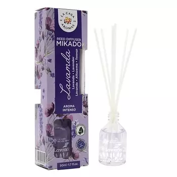 LА CASA DE LOS AROMAS Жидкий ароматизатор для воздуха с палочками MIKADO. «Лаванда» 50.0