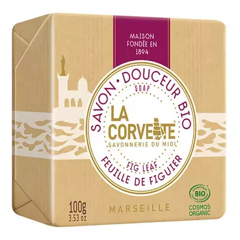 LA CORVETTE Мыло органическое для лица и тела Лист инжира Marseille Fig Leaf Soap