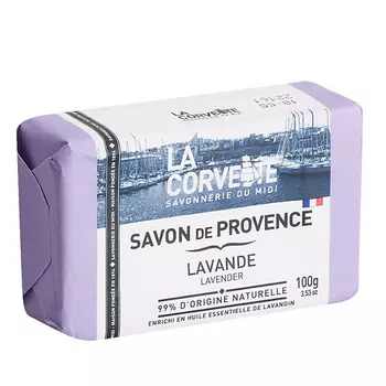 LA CORVETTE Мыло туалетное прованское для тела Лаванда Savon de Provence Lavender