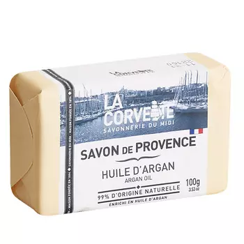 LA CORVETTE Мыло туалетное прованское для тела Масло арганы Savon de Provence Argan Oil