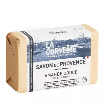 LA CORVETTE Мыло туалетное прованское для тела Сладкий миндаль Savon de Provence Sweet Almond