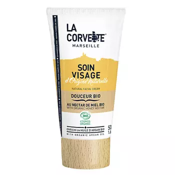LA CORVETTE Крем для лица органический с маслом арганы и экстрактом меда Marseille Douceur Bio Facial Cream