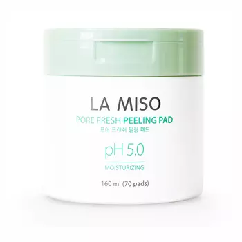 LA MISO Очищающие и отшелушивающие салфетки для лица рH 5.0 60.0