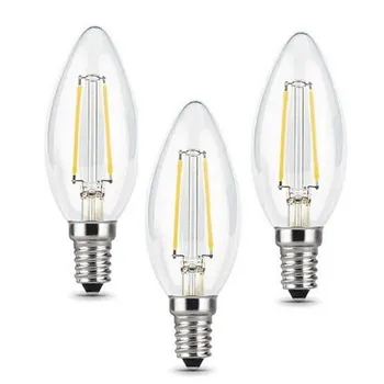 Лампочка E14 5W 4100К 1/20 (3 лампы в упаковке) Gauss Filament 103801205T