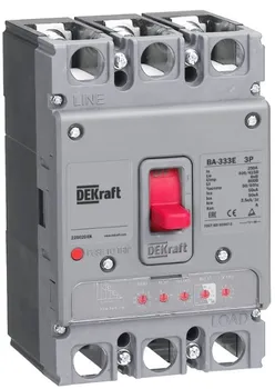 Автоматический выключатель DEKraft 22500DEK cиловой с электрон. расц. 3P 125А 50кА ВА-333E