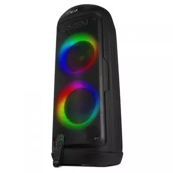 Портативная акустика 2.0 Sven АС PS-215 черная (12 Вт, Waterproof (IPx6), TWS, BT, FM, USB, microSD,