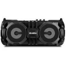 Портативная акустика 2.0 Sven PS-485 SV-017408 черная, 28Вт, FM-тюнер, USB, microSD, Bluetooth, LED-