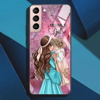Чехол из закаленного стекла для девочек, супер мам, женщин, для Samsung Galaxy S21 S20 FE Note 20 Ultra 10 Lite 9 S10 S9 Plus S10e Note 10 Lite