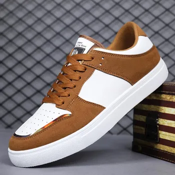 2024 Men s Korean-Style Black & White Panda Colorblock Low-Top Casual Sneakers чёрный/белый
