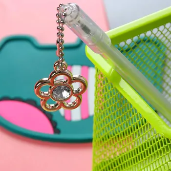 1 шт. канцелярские принадлежности Girly Heart Blossom драгоценный камень кулон гелевая ручка канцелярские принадлежности