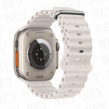 Классический ремешок Ocean для Apple Watch Band 45 мм Ultra 2 49 мм 44 мм 42 мм 38/40/41 мм силиконовый браслет correa iwatch series 9 8 7 se 6 5 4 3 38mm 40mm 41mm