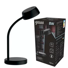 лампа настольная GAUSS Qplus LED 8Вт 600Лм 4000К 170-265В диммируемый черный