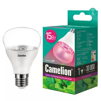 лампа светодиодная для растений CAMELION LED15-PL BIO E27 15Вт 220В