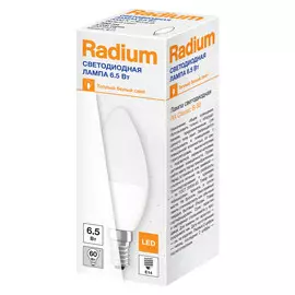 лампа светодиодная RADIUM 6,5Вт E14 550Лм 3000K 230В свеча В60