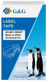 Картридж ленточный G&G GG-M21-1000427 черный на белом 25.4x4.27 для Brady BMP21-PLUS, BMP21, BMP21-LAB