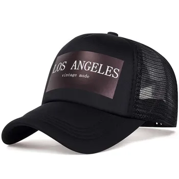 Мужская бейсбольная кепка Los Angeles Print Net, дышащая спортивная кепка для активного отдыха, женские солнцезащитные кепки, кепки для дальнобойщиков, кепки в стиле хип-хоп белый