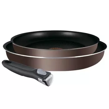 набор сковородок TEFAL Ingenio Brownie 3пр. 22/26см, съем.ручка антипр.покр. штамп.алюминий