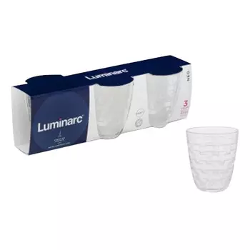 набор стаканов LUMINARC Neo Cheqs 3шт. 310мл низкие стекло