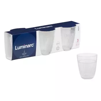 набор стаканов LUMINARC Neo Ggridz 3шт. 310мл низкие стекло
