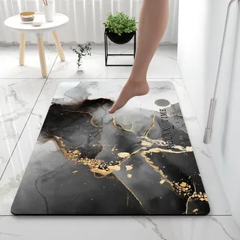 2шт. Впитывающий напольный коврик Nordic Light Luxury Diatom Mud Быстросохнущий нескользящий напольный коврик у двери ванной комнаты 40*60cm