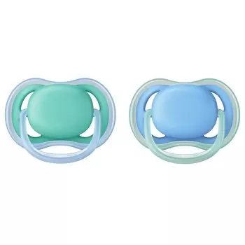 Avent Philips Пустышка Ultra Air силиконовая, ортодонтическая, 6-18 месяцев, 2 штуки, SCF244/22