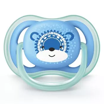 Avent Philips Пустышка Ultra Air силиконовая, ортодонтическая, 6-18 месяцев, для мальчиков