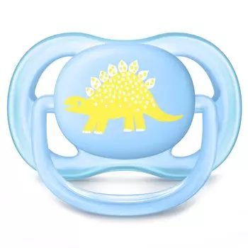 Avent Philips Пустышка Ultra Air силиконовая, ортодонтическая, 0-6 месяцев, для мальчиков