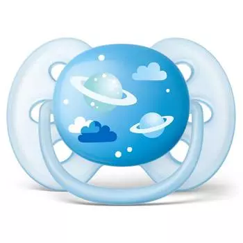 Avent Philips Пустышка Ultra Soft силиконовая, ортодонтическая, 6-18 месяцев, для мальчиков
