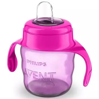 Avent Поильник Comfort с носиком и ручками 6 мес+, 200 мл, розовый