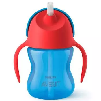 Avent Поильник с трубочкой 9 мес+, 200 мл, синий