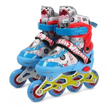 1toy Коньки роликовые Hot Wheels, колеса со светом, M (34-37)