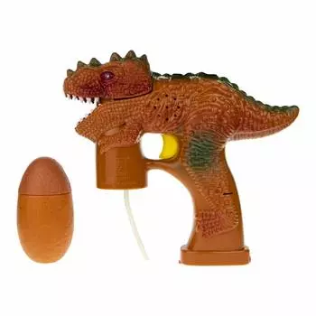 1toy Мы-шарики Пистолет с мыльными пузырями "Динозавр", коричнево-зеленый, 70 мл