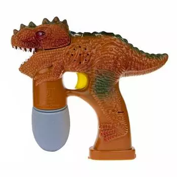 1toy Мы-шарики Пистолет с мыльными пузырями "Динозавр", коричнево-зеленый, серое яйцо, 70 мл