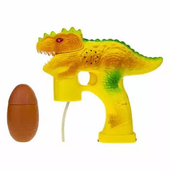 1toy Мы-шарики Пистолет с мыльными пузырями "Динозавр", желто-зеленый, 70 мл