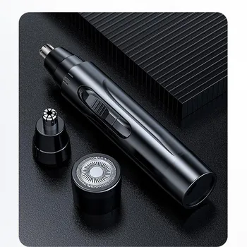 Электрический триммер для волос в носу с зарядкой от USB для мужчин Rechargeable Nose Hair Trimmer белый