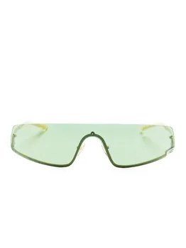 Солнцезащитные очки с декором Square-G Gucci Eyewear, зеленый