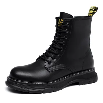 Модные мужские высокие ботинки Martin на осень/зиму в британско-корейском стиле Size 41