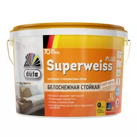 Краска Dufa Retail Superweiss Plus глубокоматовая 1 л.