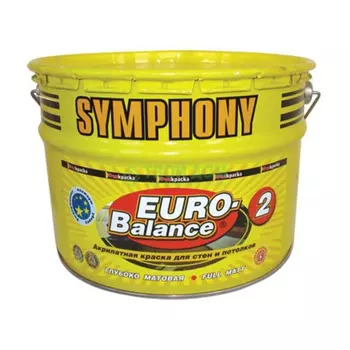 Краска в/э Symphony Euro-Balance 2 9л пластиковое ведро