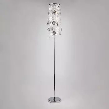 Торшер Eurosvet Flower 01070/3 хром/прозрачный хрусталь Strotski