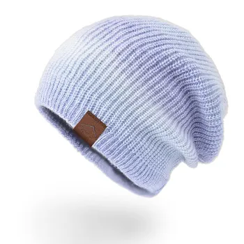 Вязаная шапка Trend Gradient Tie-Dye теплая шапка Rainbow Fashion Woolen Hat
